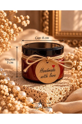 Amber Élegance Amber Kokulu %100 Soya Wax Mum Aromaterapi-200cc Kahverengi