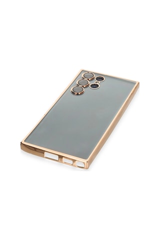 Newface - 990 - Samsung Galaxy S22 Ultra Kılıf Razer Lensli Silikon - Csmo-tex - - Gold