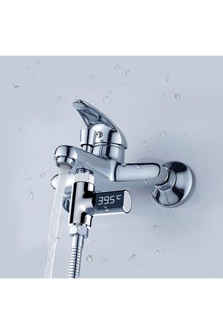 Singree Su Sicaklığı Monitörü Led Ekranlı, Akıllı Şişe Termometresi, Pili Gerektirmeyen, Gümüş Renk, 5-85 C Aralığı