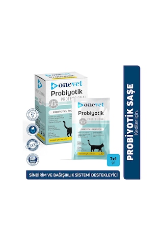 Onevet Probiyotik Şase Kediler Için Sindirmeye Yardımcı Takviye Vitamini 7 Adet 1 Gr