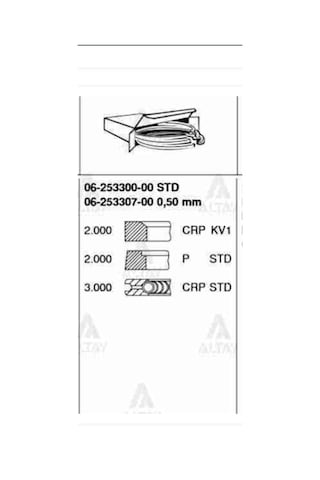 06-253300-00-std Motor Segman 86,00mm Mazda E2200 93-02