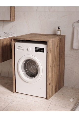 Moly Çamaşır Makine Dolabı Çok Amaçlı Dolap Banyo Dolabı Atlantik Çam