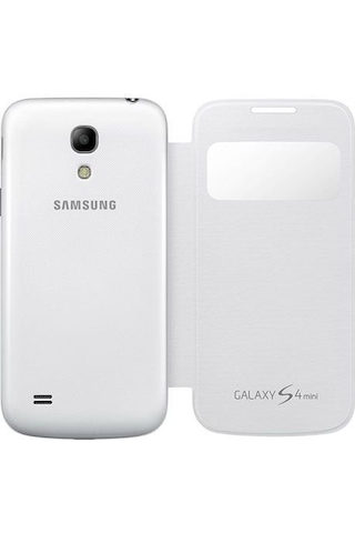 Galaxy S4 Mini İ9190 İle Uyumlu S View Cover Kılıf Beyaz Ef-cı919bwegww