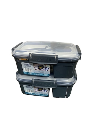 Smart 6 Parça 840 Ml 2 Bölmeli Contalı Lunch Box 5232 Çok Renkli