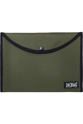 Jacbag Haki Yeşil Erkek A4 Çıtçıtlı Dosya Defter Tablet Ve Evrak Çantası
