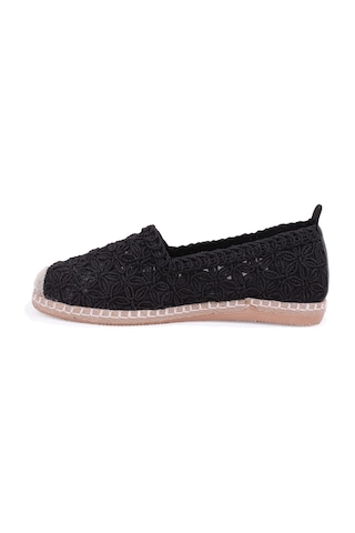 Dagoster Dza07-115526380 Siyah Triko Günlük Espadril Kadın Ayakkabı Sıyah