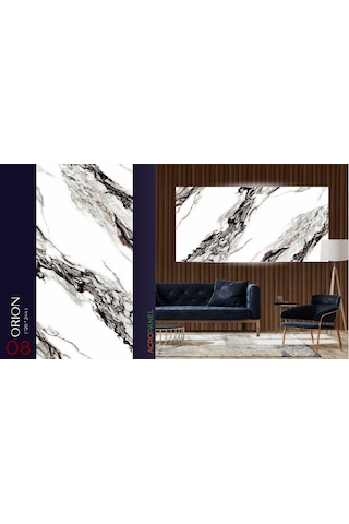 Mermer Görünümlü Pvc Duvar Paneli 120 X 244 Cm Orıon