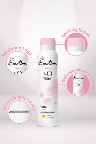 Love Kadın Alüminyumsuz Vegan Deodorant 3x150ML Hızlı Kurur, Leke Bırakmaz