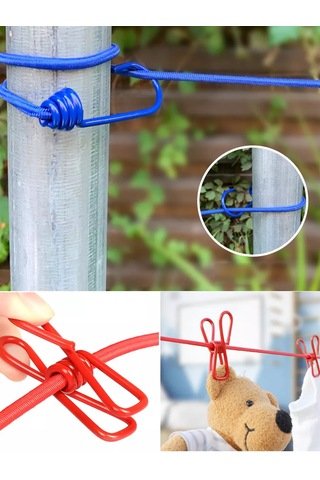 Morabi Dış Mekan Çamaşır İpi Mandallı 234782501 Beyaz