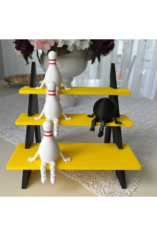 Bowling Labut & Topu Dekoratif Figür Seti Masa & Raf Süsü