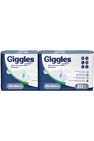 Giggles 90 x180 Yatak Koruyucu Örtü 2 x 30 Adet