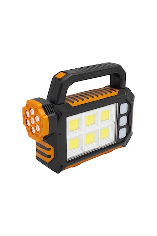 Ayt Powermaster 3 Modlu 6 Cob Ledli Taşınabilir Solar Güneş Enerjili Kamp Lambası Led El Feneri Işıldak Aydınlatma