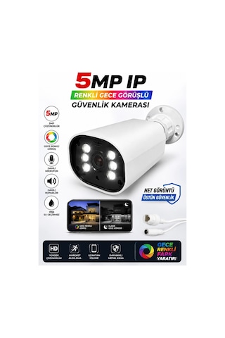 J-tech 5mp Sesli 8 Li D6066 İp Renkli Gece Görüşlü 500gb Akıllı Güvenlik Kamera Seti Yüz Ve Araç T