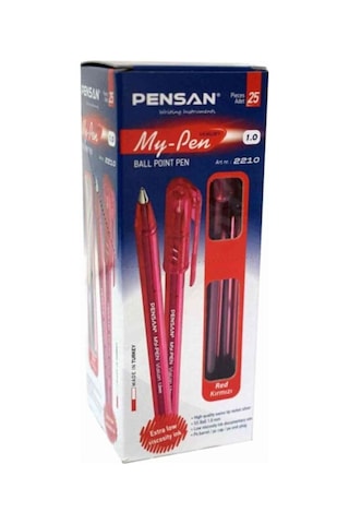 Pensan My-Pen 1.0 MM Kırmızı Tükenmez Kalem 25 Adet