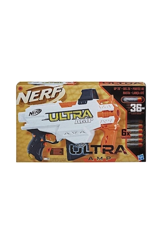 Nerf Ultra Amp Pilli Dart Tabancası - 6 Adet Ultra Dart Dahil - Pilli Hızlı Ateşleme Özelliği - Otomatik Oyuncak Silah