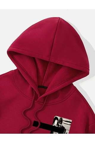 Altamira Unisex New Moment Baskılı Oversize Kapşonlu Sweatshirt 001