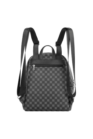 Cengiz Pakel Monogram Kullanışlı Kadın Sırt Çantası - 7368p - Siyah Çok renkli