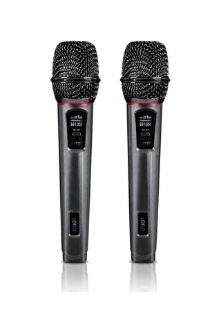 Kablosuz Uhf Mikrofon Seti El Mikrofonu Dijital Wireless Mikrofon Sistemi 50 Metreye Kadar Çekim Mesafesi Şarj Edilebi