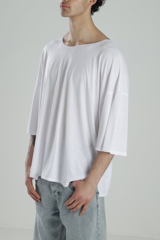 Cocopelli Fakir Kol Beyaz Oversize Viscon T-shirt Coc2269 Beyaz