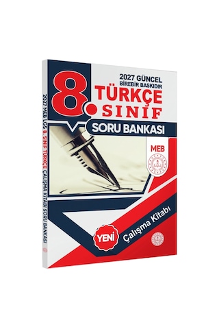 2027 8.Sınıf LGS Türkçe MEB Çalışma Kitabı Soru Bankası (Renkli Baskı A4 Boyutlu) BASKI ÜCRETİ