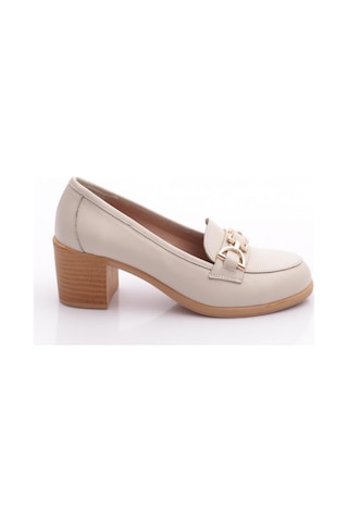 Dgn 25030 Kadin Loafer Ayakkabi Ekru
