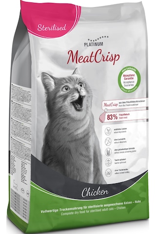 Platinum Meatcrisp Tavuklu Kısırlaştırılmış Yetişkin Kedi Maması 1,5kg