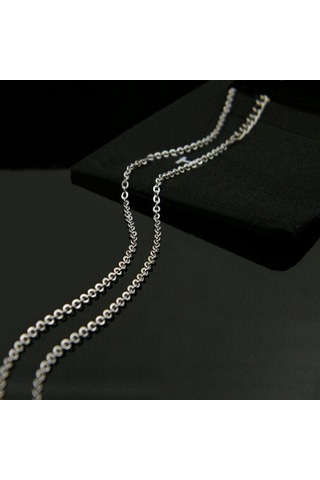 Chavin 55 Cm. 2.5 Mm. Bayan Erkek Çelik Kolye Zinciri Dg89 Beyaz