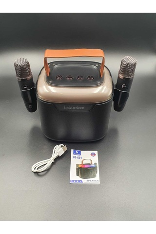 Bs-601 Bluetooth Wıreless Speaker & Karaoke Mıcrophones 13w - Siyah