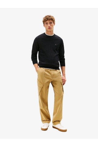 Tommy Hilfiger Pıma Org Ctn Cashmere Crew Neck Erkek Siyah Kazak - Mw0mw28046
