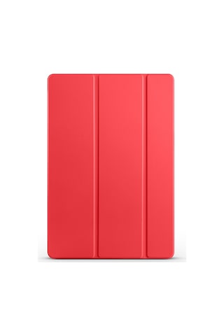 Galaxy Uyumlu Tab S10 Fe Plus Mkst Smart Cover Kalem Bölmeli Standlı 1-1 Kılıf - Kırmızı Tablet Kılıfı