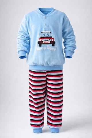Aydoğan Erkek Çocuk Kadife Pijama Takımı 1664 Mavi01 Mavi01