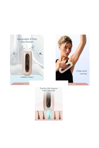 Ipl 3in1 Buz Lazer Epilatör - Epilasyon Cihazı 9 Kademe - Lcd Ekran Tüm Vücut Uygun Sel-6048 5615