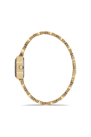 Dice Kayek Dk.1.ag1420.06 Taşlı Tasarım Çelik Kordon Çelik Kasa 5 Atm Suya Dayanıklı Altın Renk Kadın Kol Saati Altın