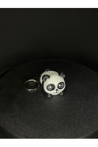 Sevimli Panda Anahtarlık 3 Adet Çok Renkli