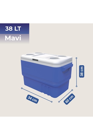 38 Lt Buzluk Termos 1031 Cooler Box -9 Mavi