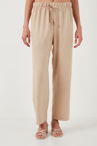 Lela Relaxed Fit Bol Paça Bayan Pantolon 5865826 Taş