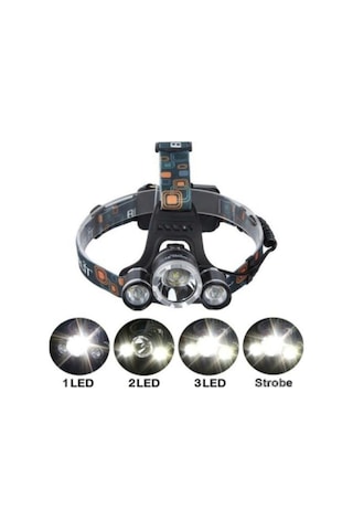 Ka-ma Star 5w 3x T6 Cree Led 1200 Lumens Profosyonel Şarjlı Kafa Feneri Diğer