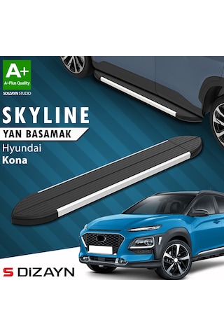 S-dizayn Hyundai Kona Skyline Aluminyum Yan Basamak 173 Cm 2018-2023 A+ Kalite