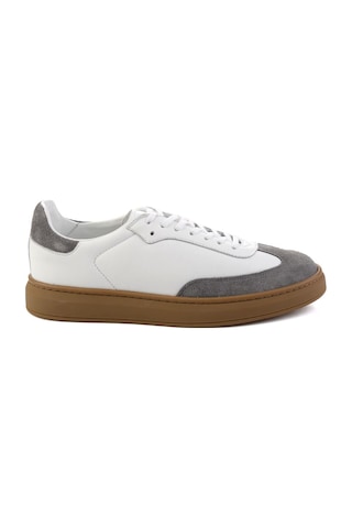 Gri Hakiki Deri Erkek Sneaker E01442421502 Gri