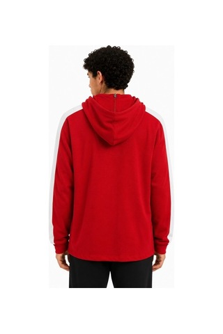 Puma Essential Full Zip Hoodie Erkek Kırmızı Sweatshirt 60546502 Siyah