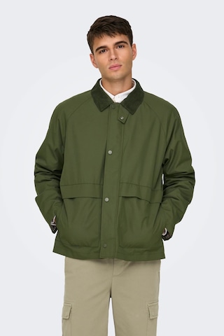 Only & Sons Erkek Mont 22031626 Olive Çok Renkli