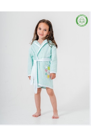 Çiçekli Bornoz Mint Mint