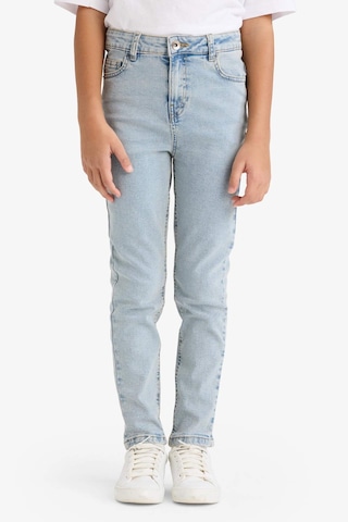 Defacto Ayıcılıklı Slım Fıt Düz Paça Jean Pantolon Erkek Çocuk F8478A826SM Mavi