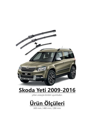 Inwells Skoda Yeti Ön ve Arka Muz Silecek Takımı 2009 - 2016