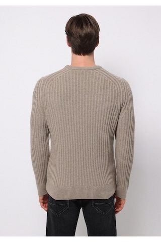 Colins Regular Fit Yuvarlak Yaka Jakarlı Erkek Bej Kazak Cl1076733 Q1.v2 Beı Bej