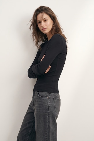 Elemge %95pamuk %5likra Vücuda Oturan Magic Fit Siyah Kadın Stretch Uzun Kollu T-shirt Compact Penye Esnek Basic Tişört Elastan Bluz