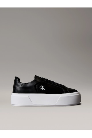 Calvin Klein Flatform Bağcıklı Deri Kadın Siyah Sneaker Yw0yw01928-beh Siyah
