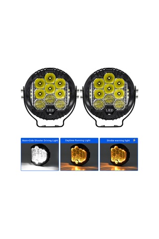 2pcs 3inç Led Sürüş Işığı 75w 15000lm Çalışma Işığı K22845w-2