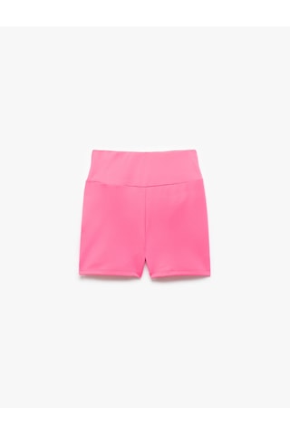 Koton Yüksek Bel Dar Kesim Spor Biker Tayt Pembe 5sak40074nk Gül Çok Renkli