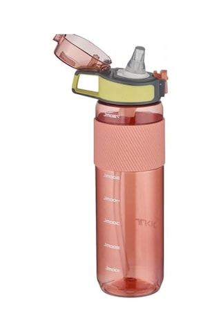 800 Ml Taşıma Kulplu Su Matarası, Pembe Renk Ve Ölçü Skalası 0